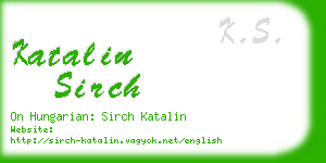 katalin sirch business card